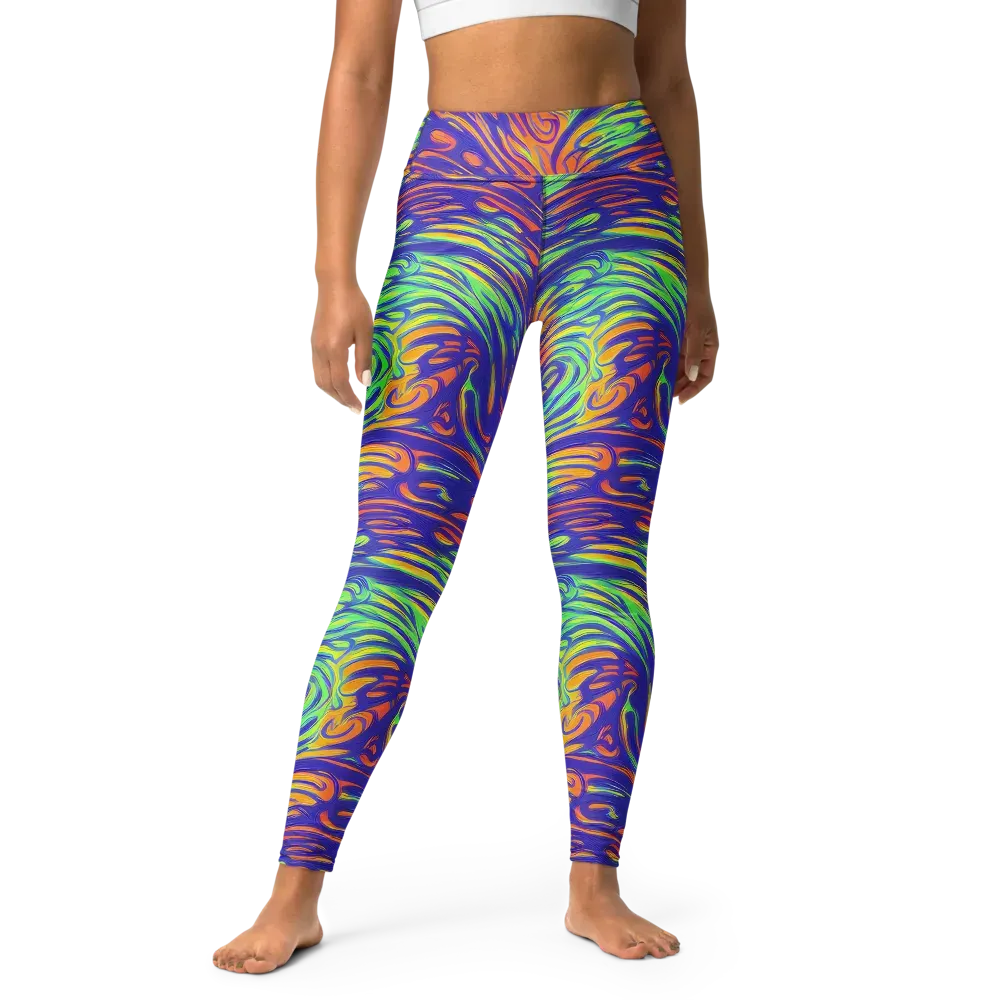 Kinetic Prism on Yoga Leggings — Front
