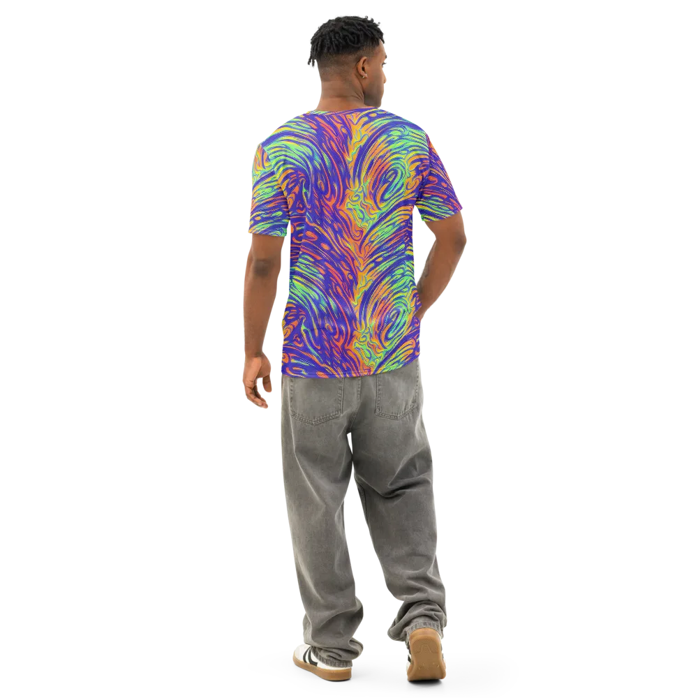 Kinetic Prism on Men's Cotton Crew Neck T-Shirt — Back