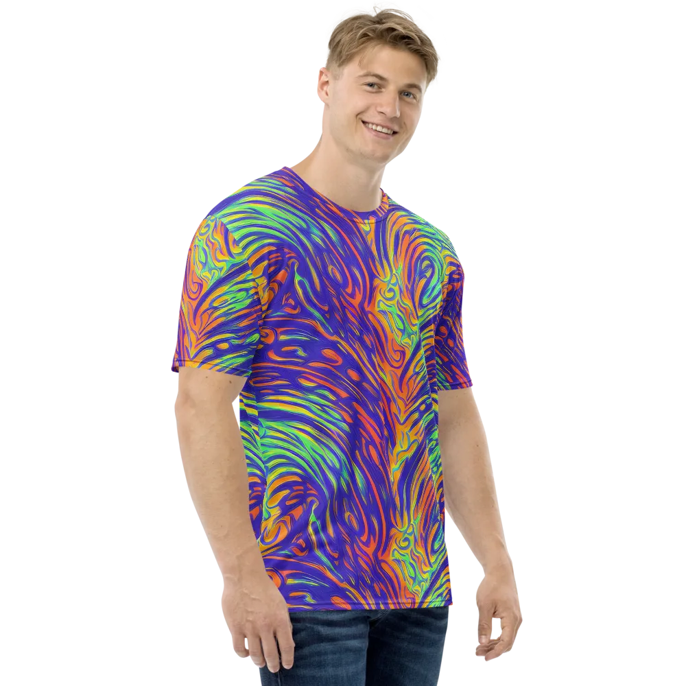 Kinetic Prism on Men's Crew Neck T-Shirt — Right