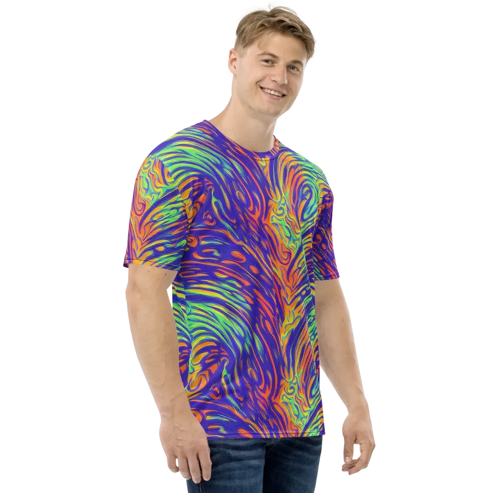 Kinetic Prism on Men's Crew Neck T-Shirt — Right