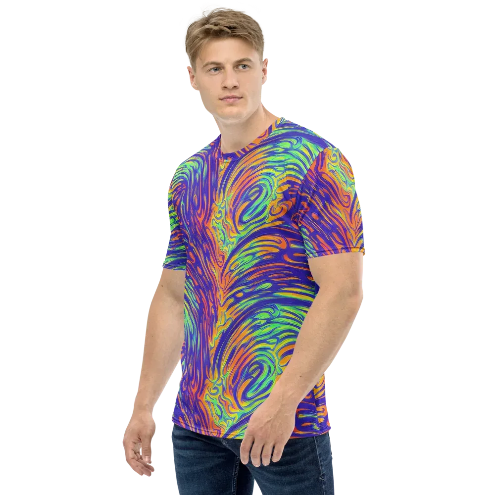 Kinetic Prism on Men's Crew Neck T-Shirt — Left