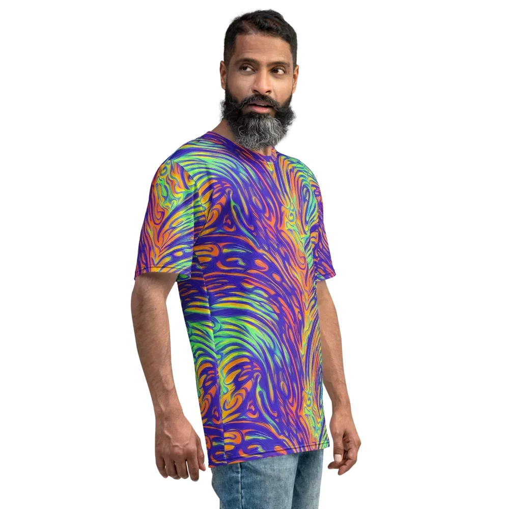 Kinetic Prism on Men's Crew Neck T-Shirt — Right