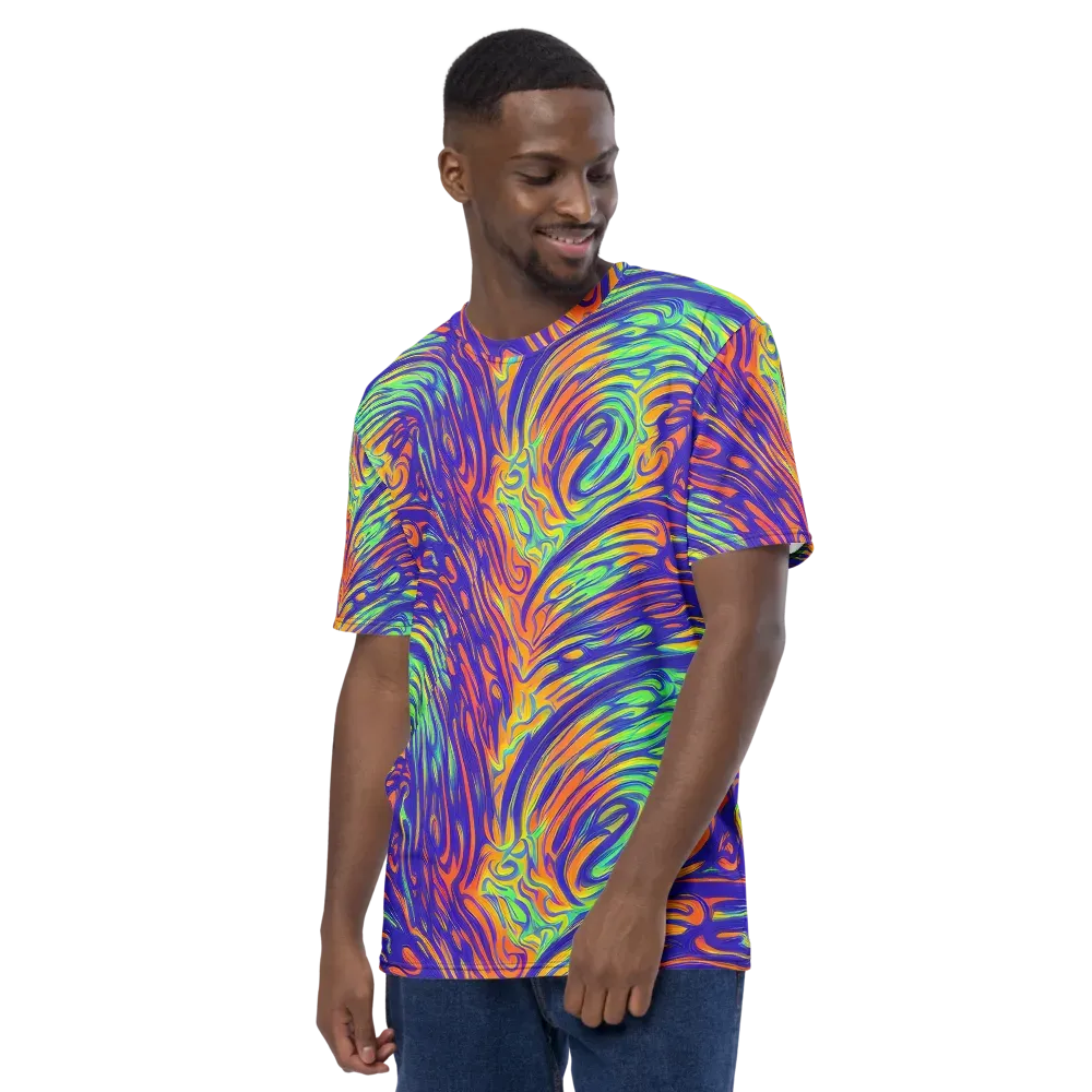 Kinetic Prism on Men's Crew Neck T-Shirt — Left