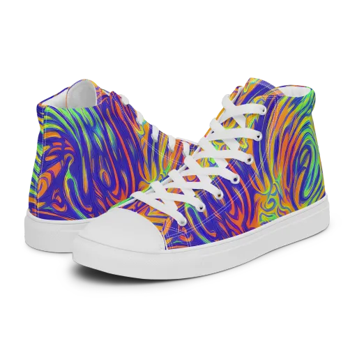 Kinetic Prism on a Men's High Top Canvas Shoes