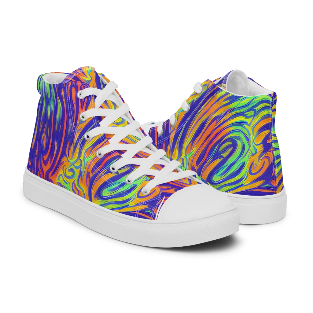 Kinetic Prism on Men's High Top Canvas Shoes — Right