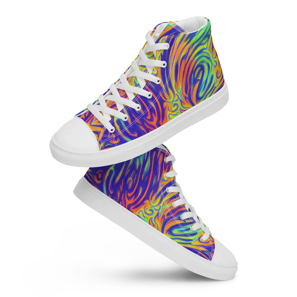 Kinetic Prism on Men's High Top Canvas Shoes — Front
