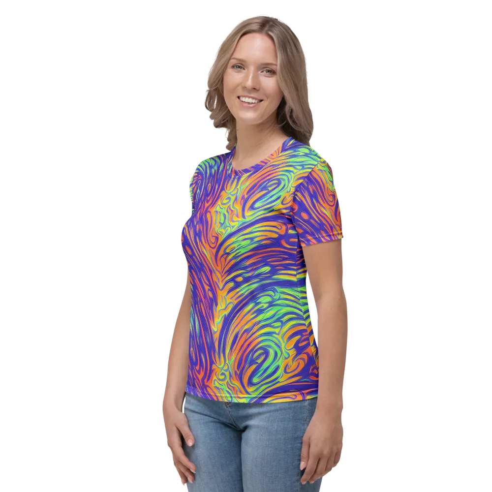 Kinetic Prism on Women's Crew Neck T-Shirt — Left