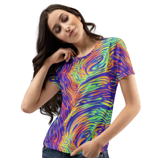 Kinetic Prism on a Women's Crew Neck T-Shirt