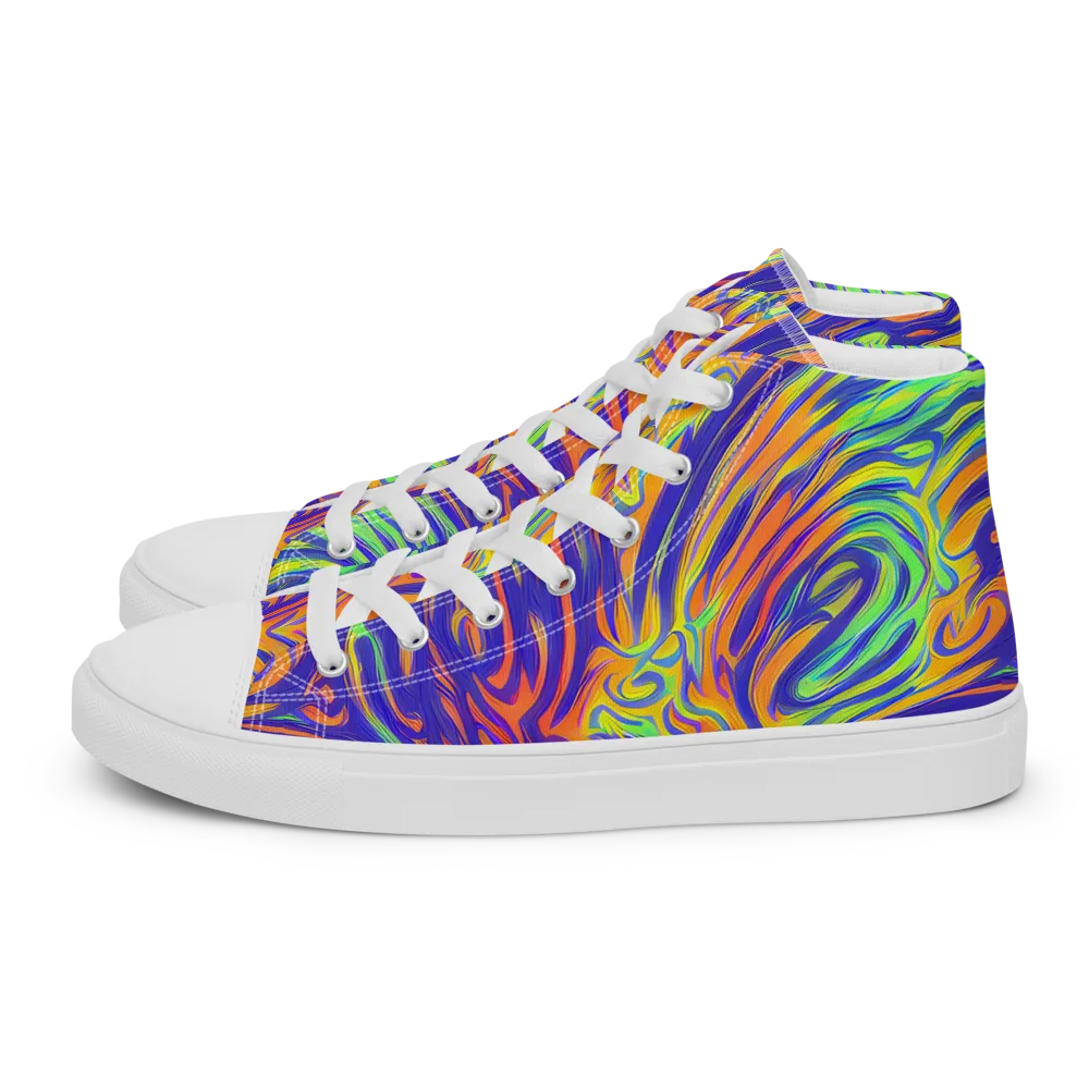 Kinetic Prism on Women's High Top Canvas Shoes — Left