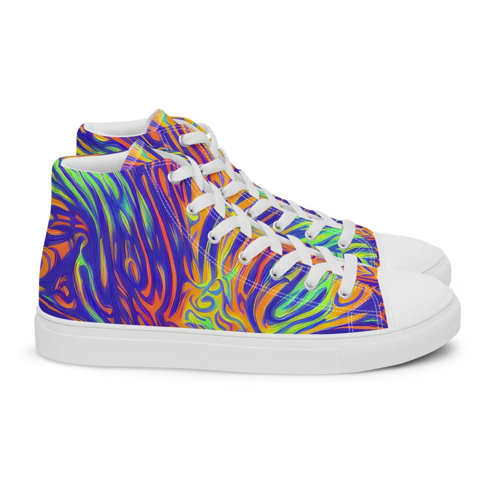 Kinetic Prism on Women's High Top Canvas Shoes — Right