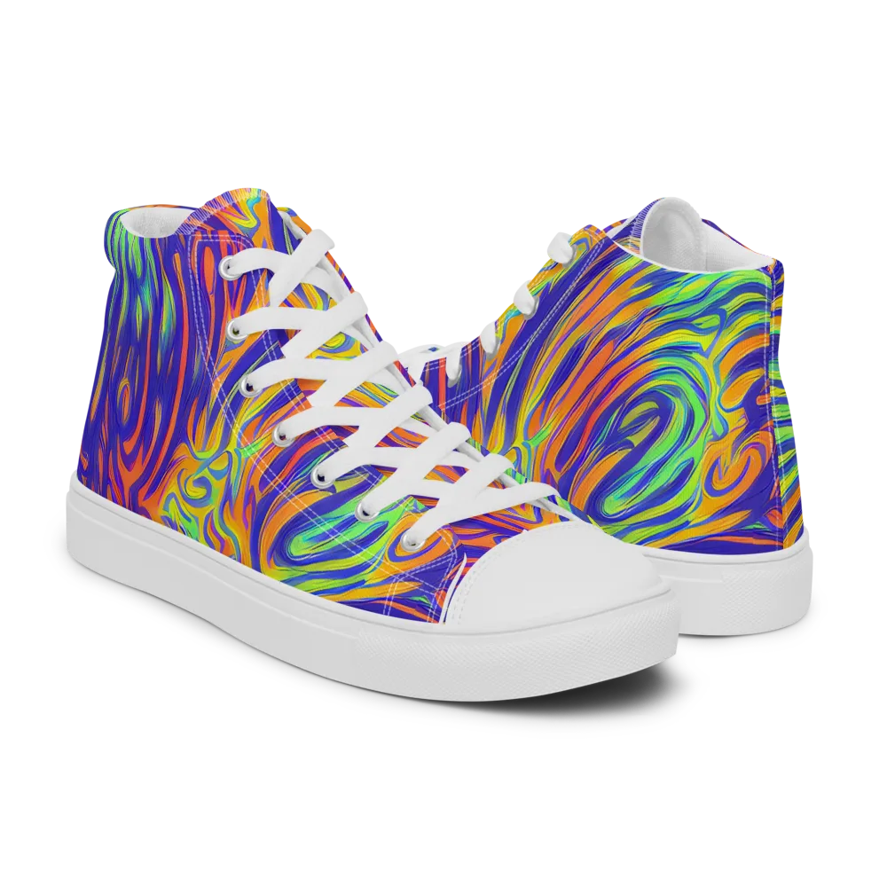 Kinetic Prism on Women's High Top Canvas Shoes — Right