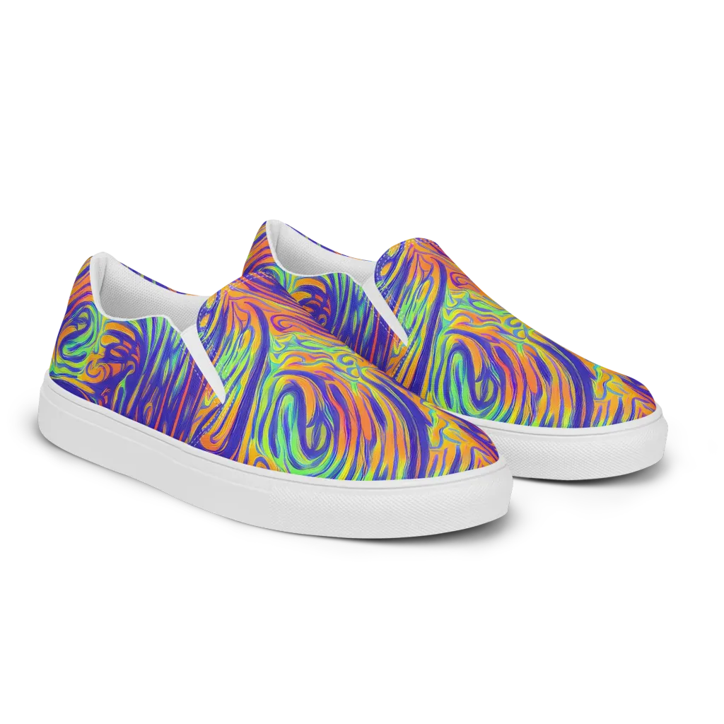 Kinetic Prism on Men's Slip-On Canvas Shoes — Right Front