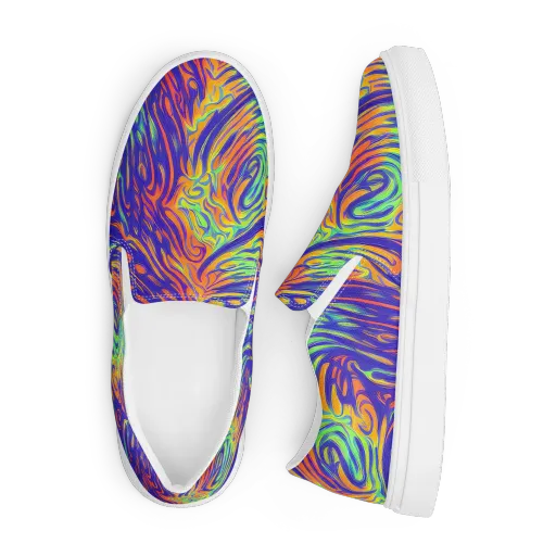 Kinetic Prism on a Men's Slip-On Canvas Shoes