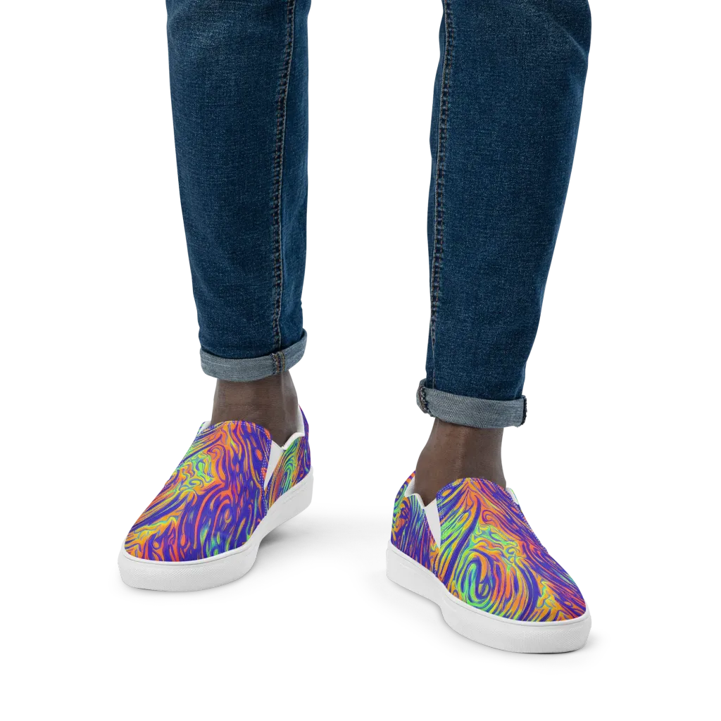 Kinetic Prism on Men's Slip-On Canvas Shoes — Front