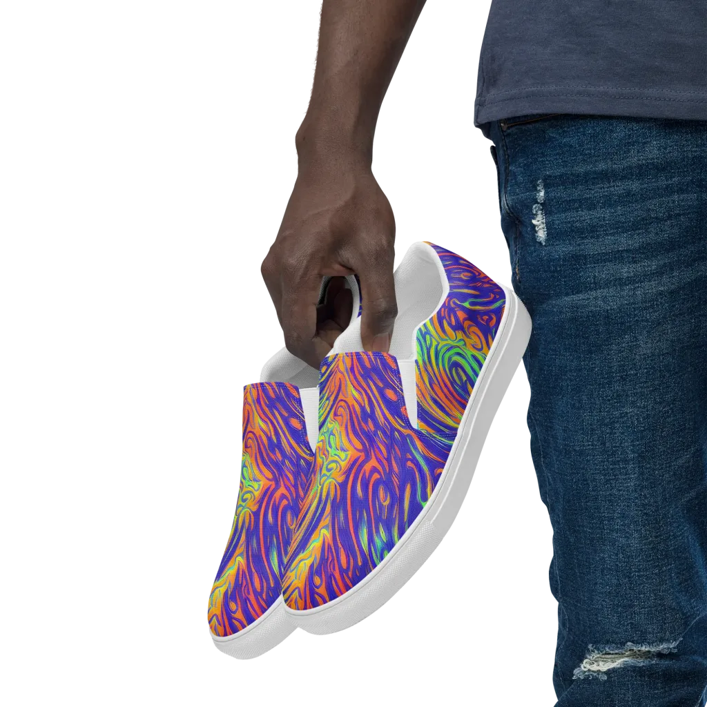 Kinetic Prism on Men's Slip-On Canvas Shoes — Left Front