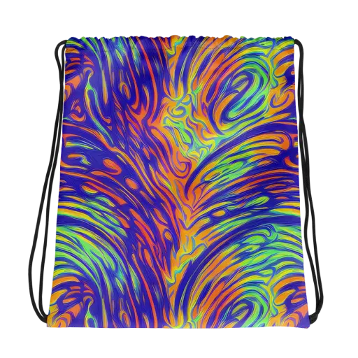 Kinetic Prism on a Drawstring Bag