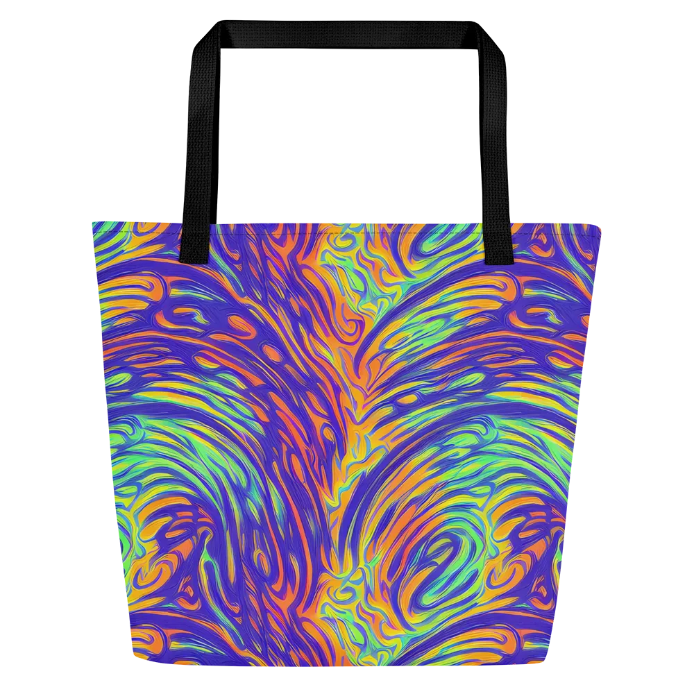 Kinetic Prism on Large Tote Bag W/ Pocket — Front