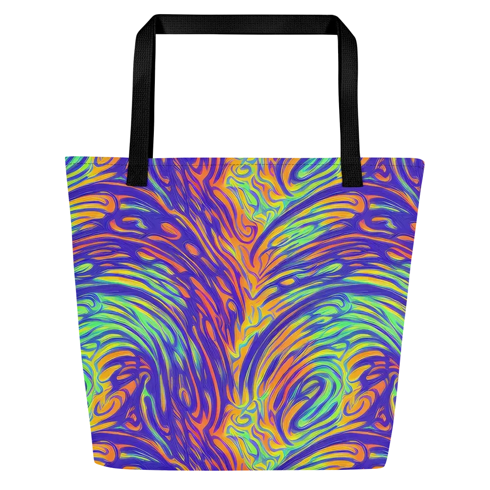 Kinetic Prism on Large Tote Bag W/ Pocket — Front
