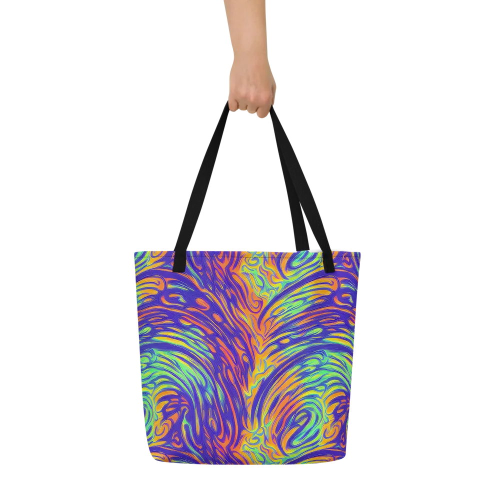 Kinetic Prism on Large Tote Bag W/ Pocket — Front