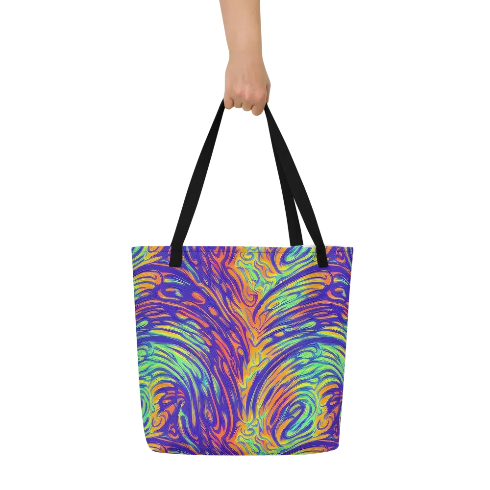 Kinetic Prism on Large Tote Bag W/ Pocket — Front