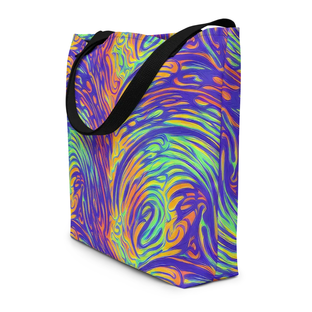 Kinetic Prism on Large Tote Bag W/ Pocket — Front