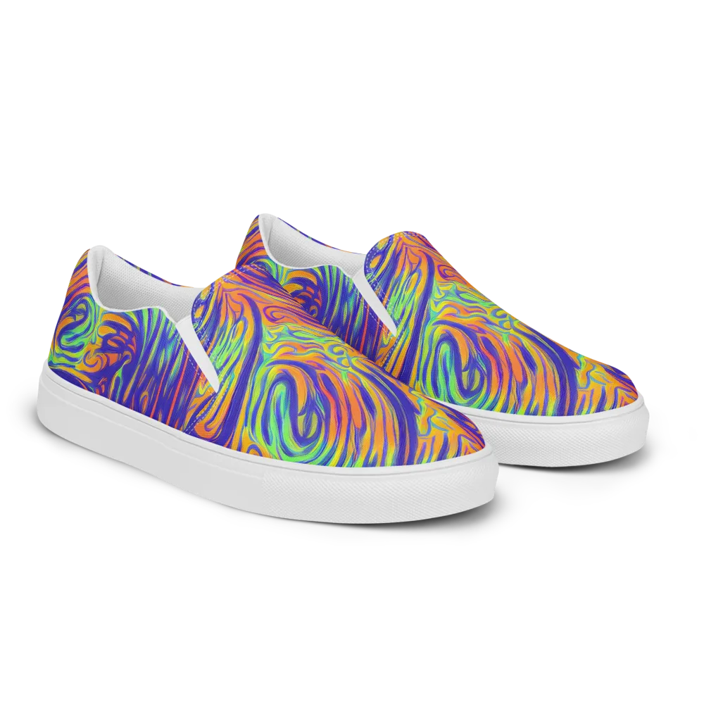 Kinetic Prism on Women's Slip-On Canvas Shoes — Right Front