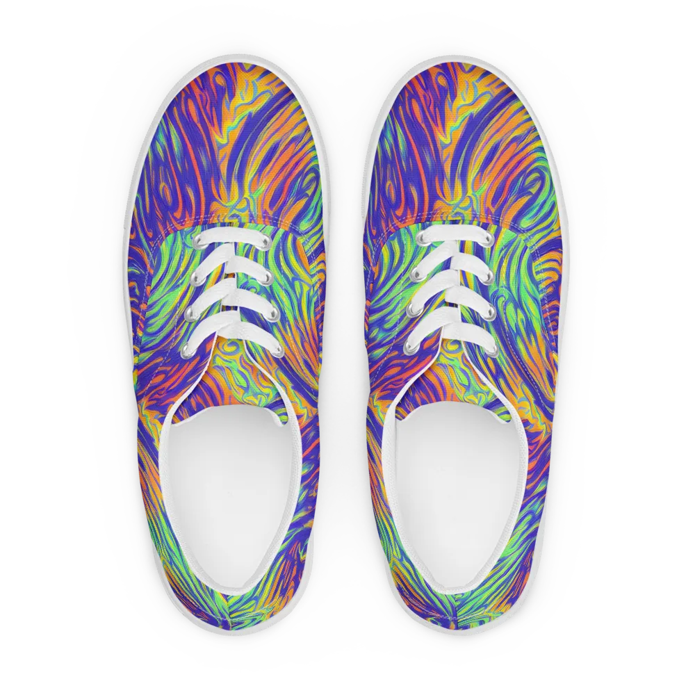 Kinetic Prism on Men's Lace-Up Canvas Shoes — Front