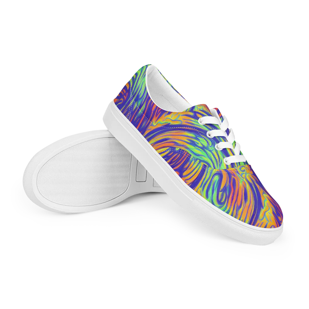 Kinetic Prism on Men's Lace-Up Canvas Shoes — Right Front