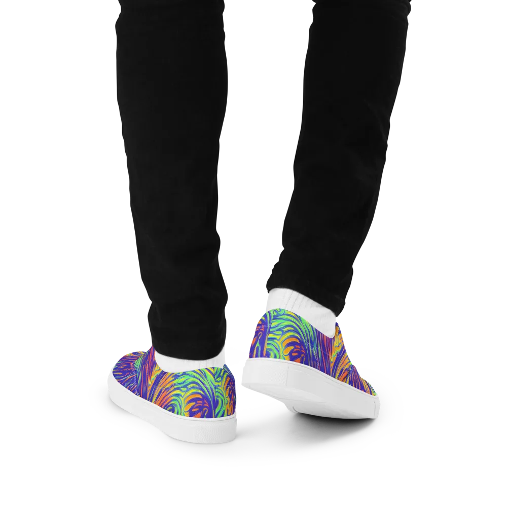 Kinetic Prism on Men's Lace-Up Canvas Shoes — Back
