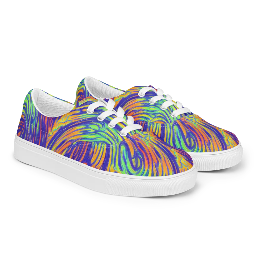 Kinetic Prism on Men's Lace-Up Canvas Shoes — Right Front