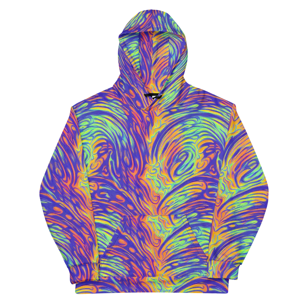 Kinetic Prism on Cotton Hoodie — Front