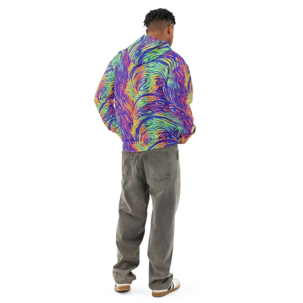 Kinetic Prism on Cotton Hoodie — Back