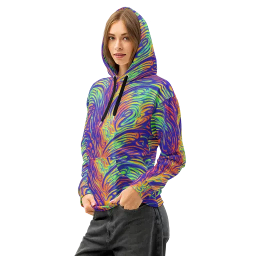 Kinetic Prism on a Cotton Hoodie