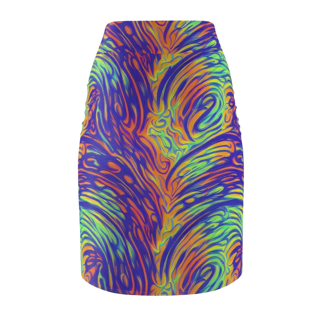 Kinetic Prism on Pencil Skirt — Back