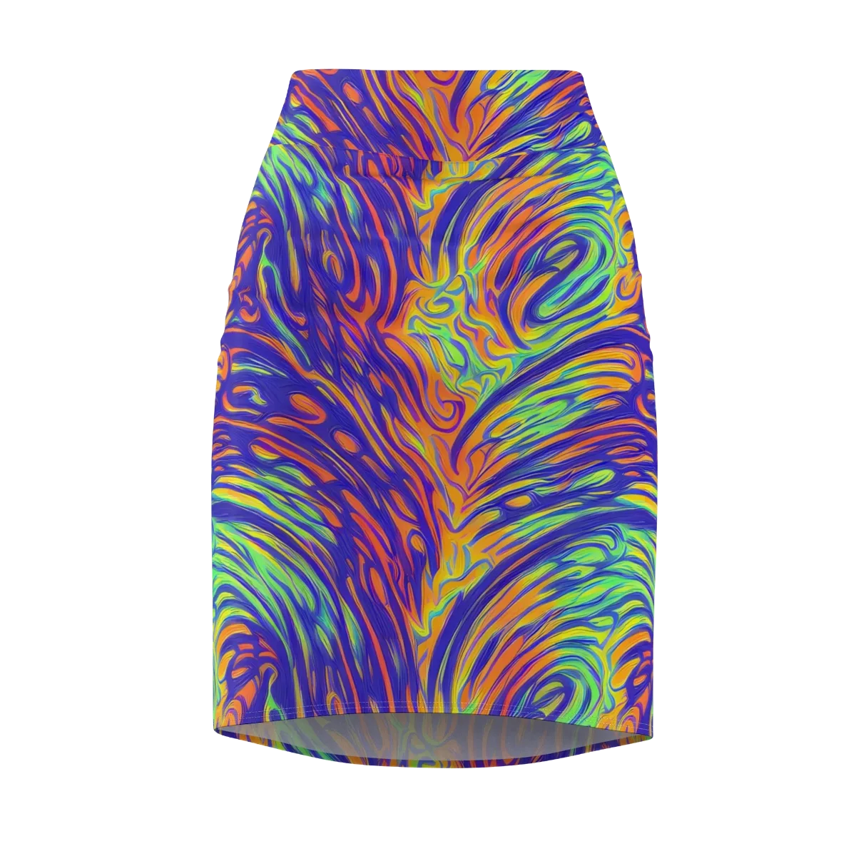 Kinetic Prism on Pencil Skirt — Front
