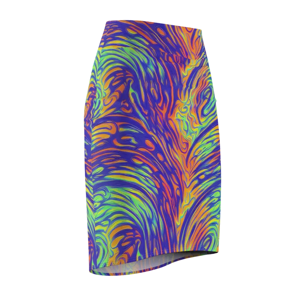 Kinetic Prism on Pencil Skirt — Front Side