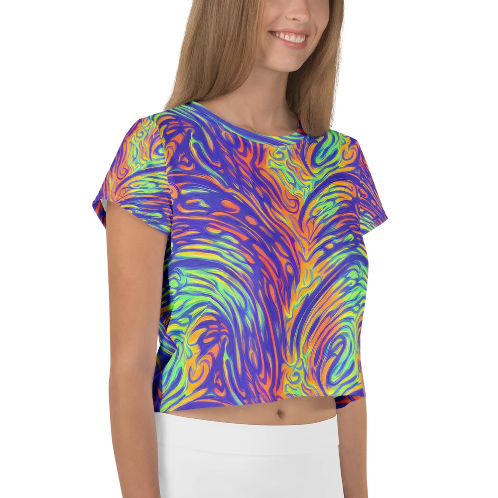 Kinetic Prism on Crop Tee — Right