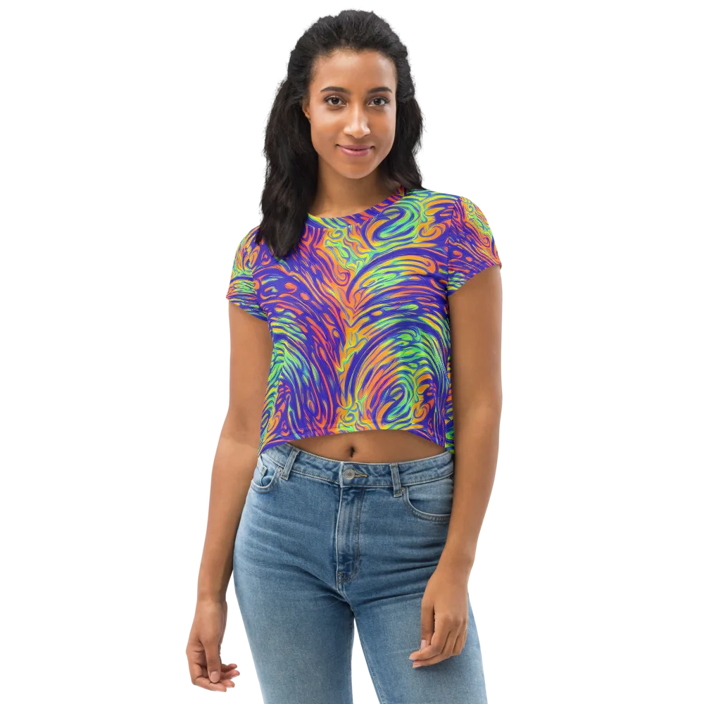 Kinetic Prism on Crop Tee — Front