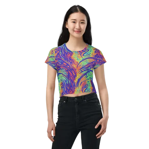 Kinetic Prism on a Crop Tee