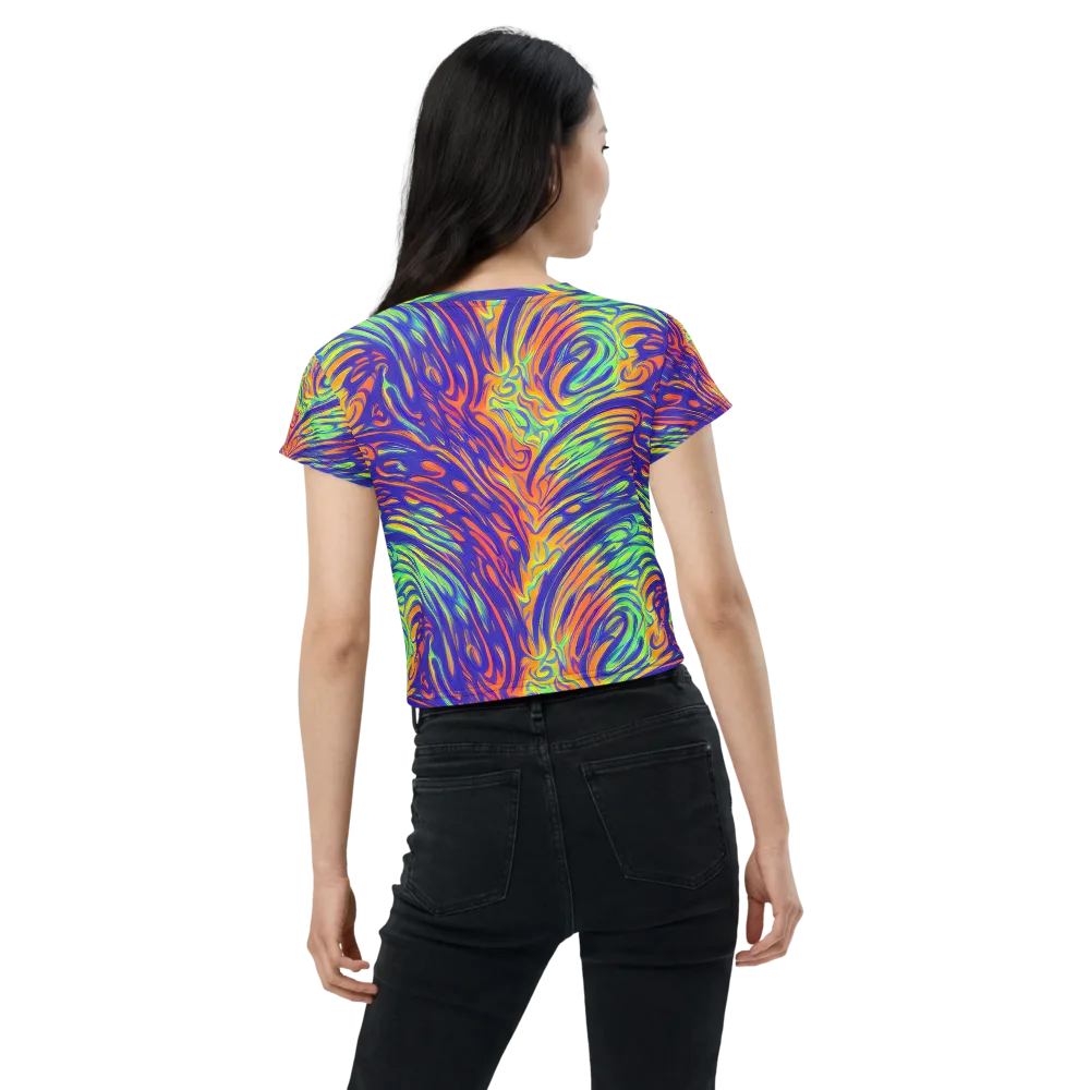 Kinetic Prism on Crop Tee — Back
