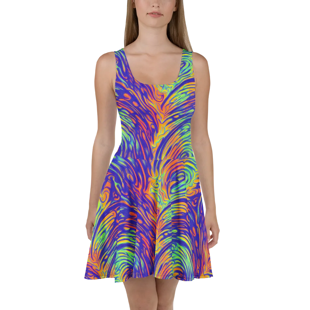 Kinetic Prism on Skater Dress — Front