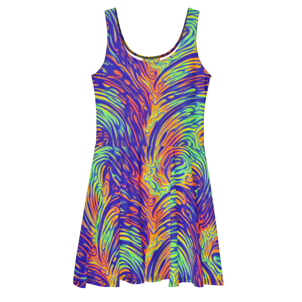 Kinetic Prism on Skater Dress — Front