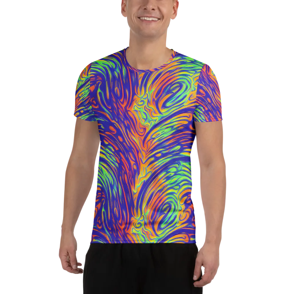 Kinetic Prism on Men's Athletic T-Shirt — Front