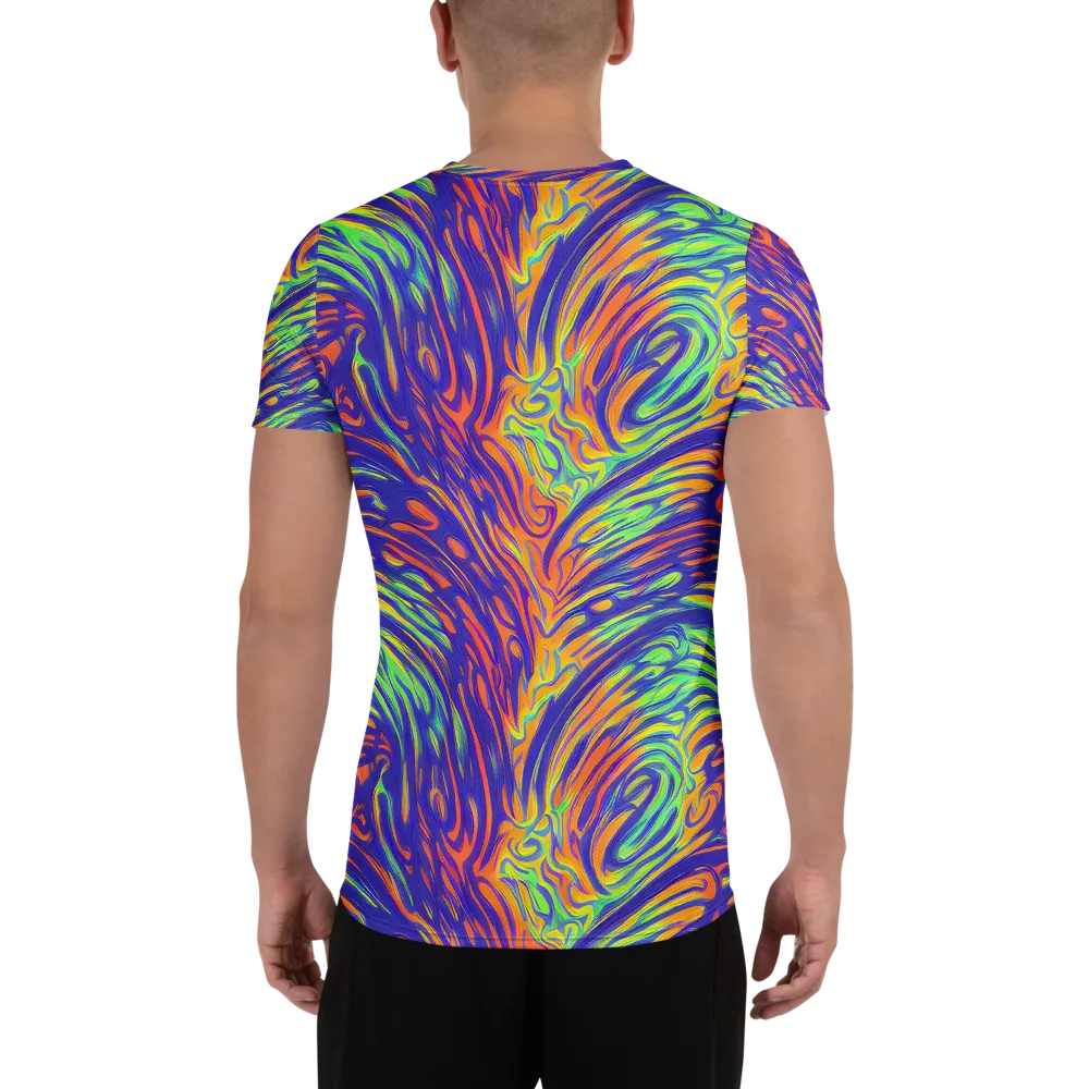 Kinetic Prism on Men's Athletic T-Shirt — Back