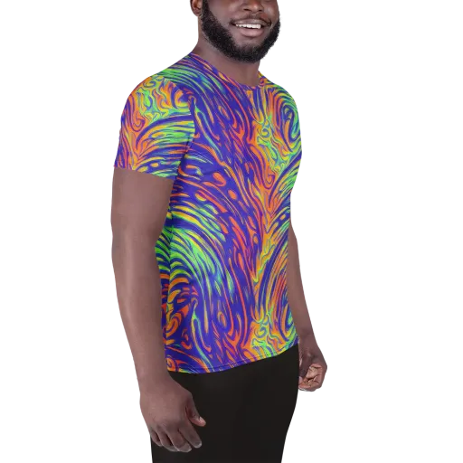 Kinetic Prism on a Men's Athletic T-Shirt