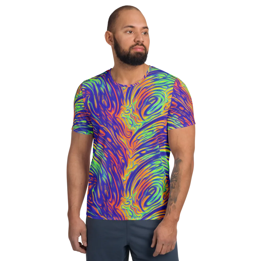 Kinetic Prism on Men's Athletic T-Shirt — Front