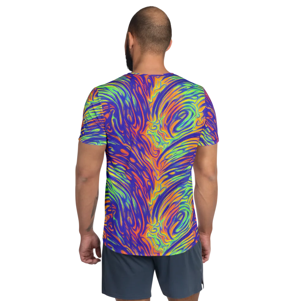 Kinetic Prism on Men's Athletic T-Shirt — Back