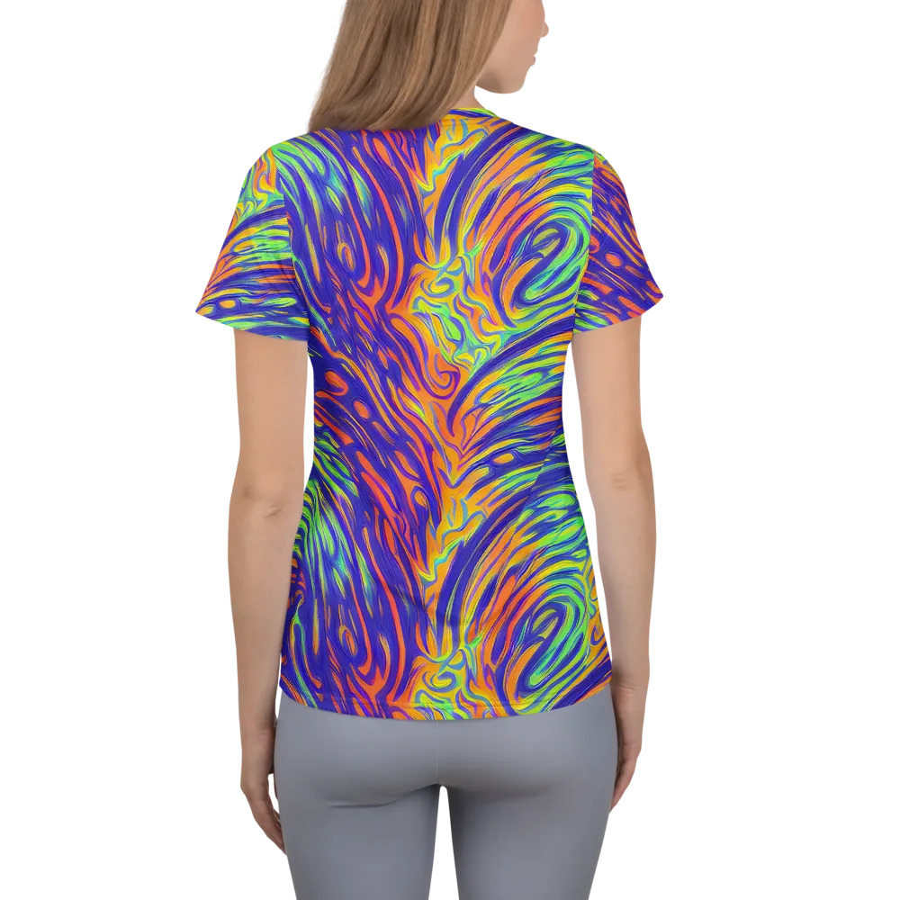 Kinetic Prism on Women's Athletic T-Shirt — Back