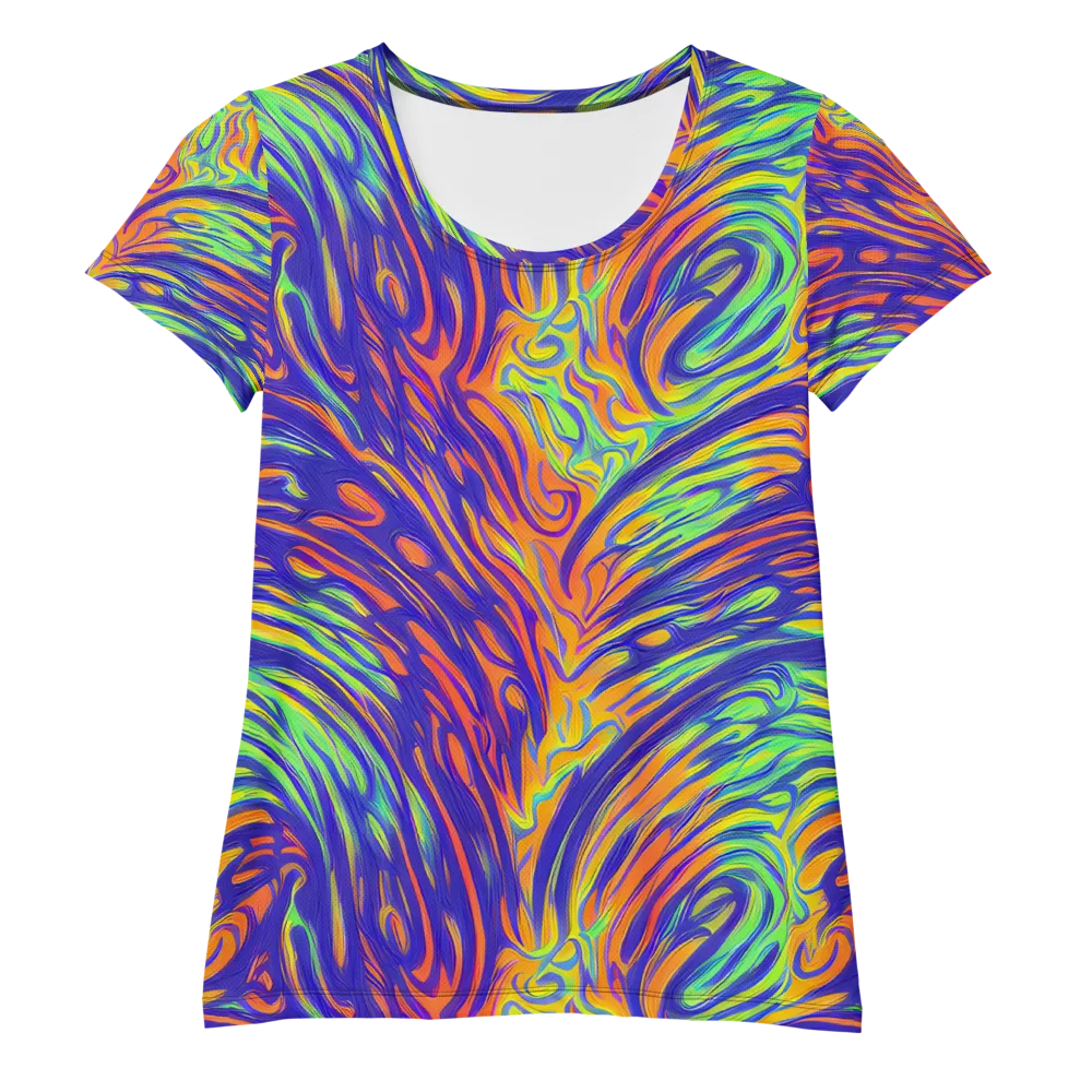 Kinetic Prism on Women's Athletic T-Shirt — Front