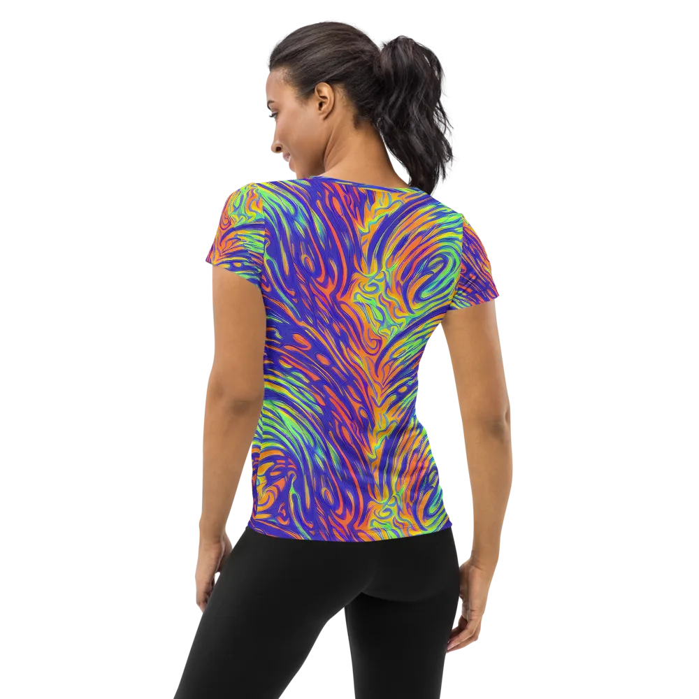 Kinetic Prism on Women's Athletic T-Shirt — Back
